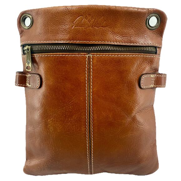 Patricia Nash Francesca Crossbody Bag Brown Leather Purse with Tags Multi Pocket - Picture 5 of 16